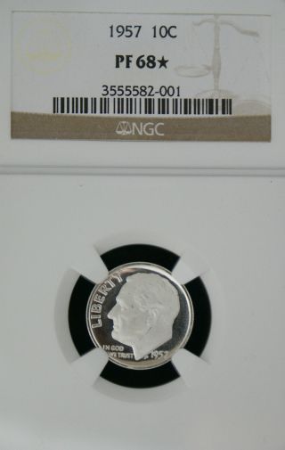 1957 Roosevelt Ngc Pf 68 Star.  Incredible Snowy Devices 1 Of 62 photo
