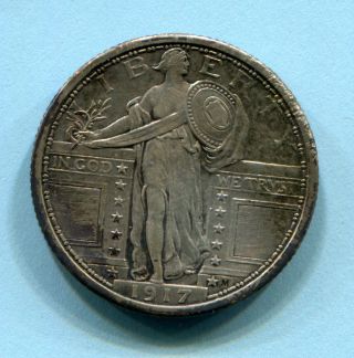 1917 Type I Standing Liberty Quarter Xf Coin photo