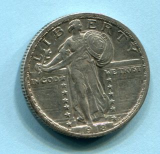 1918 Standing Liberty Quarter Xf Coin photo