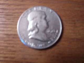 1948d Franklin Silver Half Dollar 90% Silver Very Fine.  Low Mintage photo