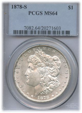 1878 - S Morgan Dollar Ms 64 | Pcgs Graded photo