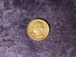 90% Silver 1961 - D Washington Quarter Dollar Antique 25 Cents Coin - Flip photo