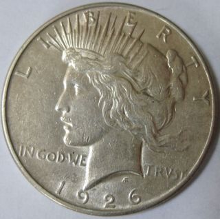 1926 S Peace Silver Dollar Au Fs8 photo