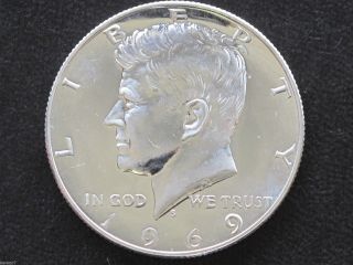 1969 - S Kennedy Half Dollar 40% Silver Proof U.  S.  Coin D4760 photo