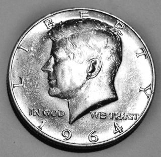 1964 - D Us Kennedy Half Dollar - 90% Silver - Denver photo