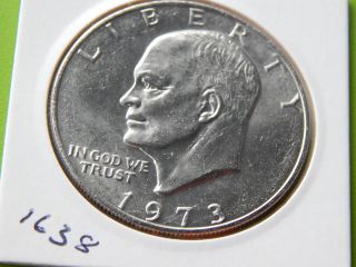 1973 P Eisenhower 1 Dollar Unc Bu Coin 1638 Look  S / H photo