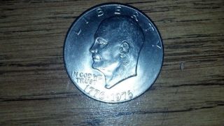 1776 - 1976 Silver Dollar Coin Dwight D.  Eisenhower Bicentennial Liberty Bell photo
