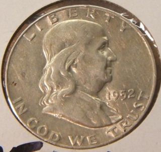 1952 - D Franklin Half Dollar Silver Au photo