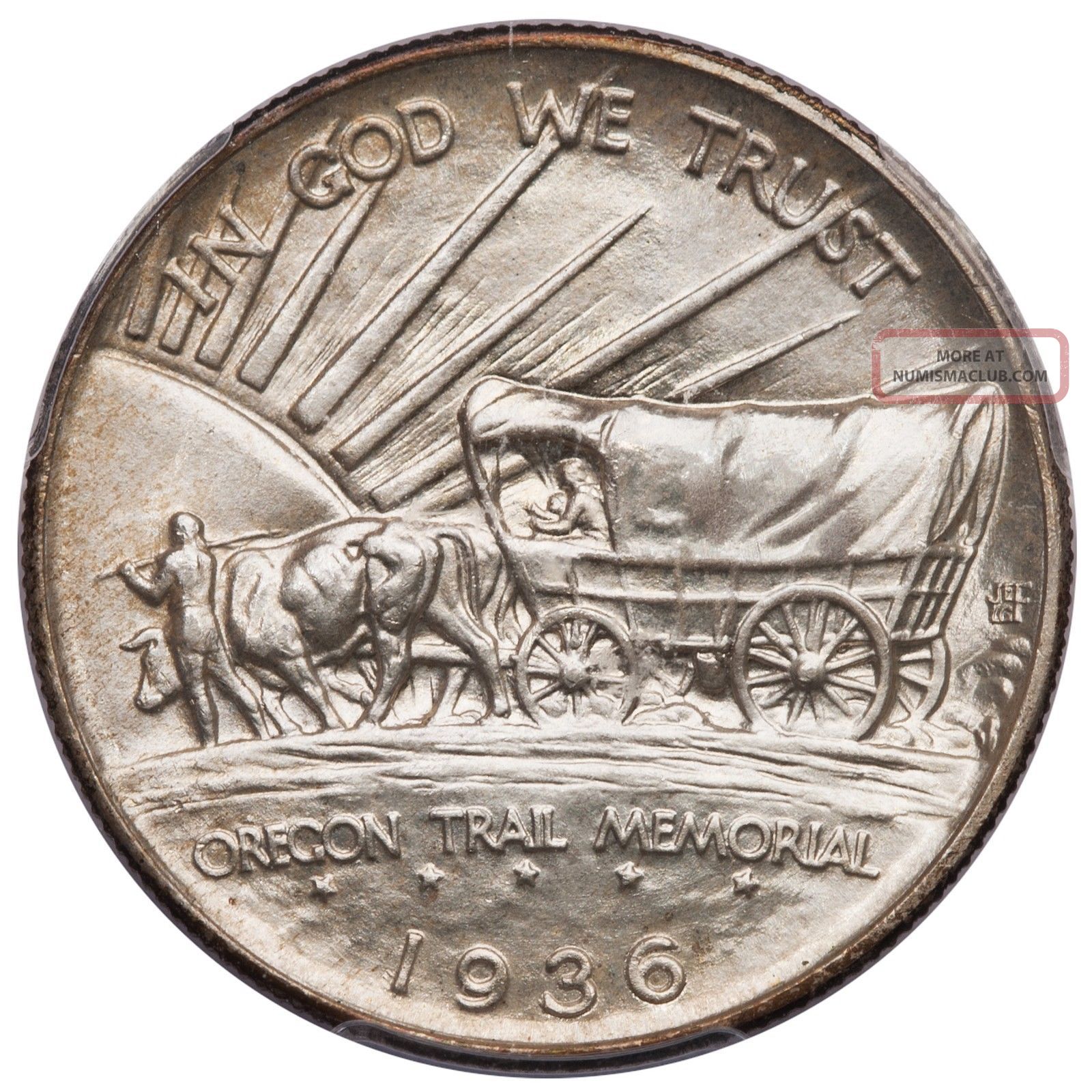 1936 Oregon Commemorative Half Dollar 50c - Pcgs/cac Ms67