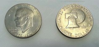1776 - 1976 Eisenhower Bicentennial Dollar photo