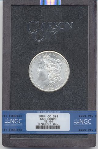 1884 Cc Gsa Hoard Morgan Silver Dollar Ngc Graded This Coin As A Ms 64 photo