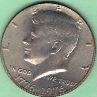1976 Kennedy Half Dollar 50c Us Coin Circulated Bicentennial photo