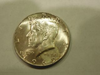 1969 - D Kennedy Half Dollar - 40% Silver In photo