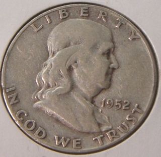 1952 - S Franklin Half Dollar Silver photo
