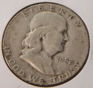 1952 - S Franklin Half Dollar Silver photo