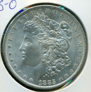 1885 - O Morgan Silver Dollar - 90% Silver - Bu photo