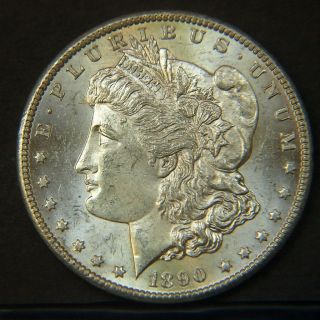 1890 - Cc Morgan Silver Dollar Choice Bu (a12826) photo