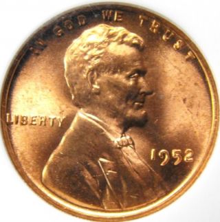 1952 Lincoln Cent Ngc Ms66red photo