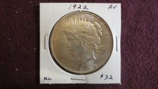 1922 $1 Peace Dollar photo