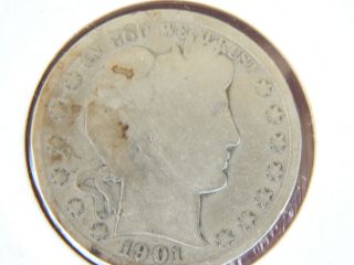 1901 Barber 90% Silver Half Dollar Look photo