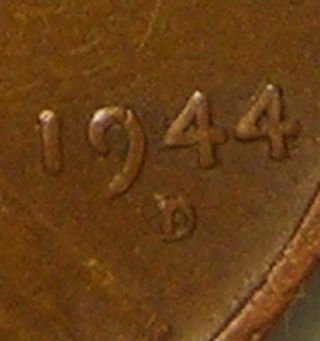 1944 D/d Lincoln Wheat Penny,  (rpm 010 Coneca Top 100) Error Coin Ae 943 photo