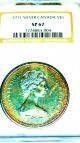 Proof Canadian Liquid Color Rainbows 1971 Ngc Sp67 Canada Bright Electric Dollar Coins: US photo 1