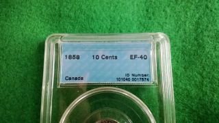 Rare 1858 Canada 10 Cents Dime Key Date Silver Coin photo