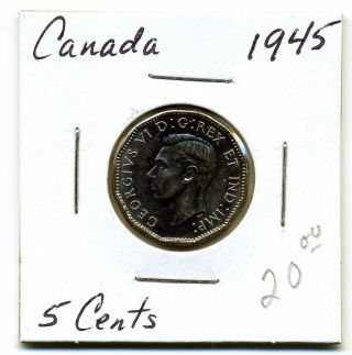 Canada Five Cents 1945,  Bu photo