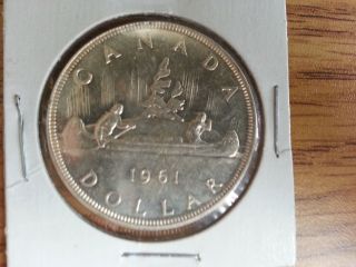 1961 Canada Silver Dollar - Grade.  See Pics. photo
