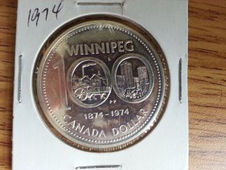 1974 Canada Silver Dollar - Grade.  See Pics. . photo