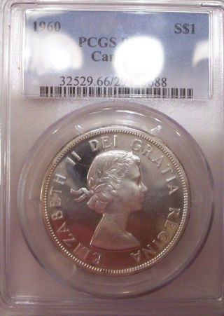 1960 Canadian Silver Dollar Pcgs Pl66 - - Proof Like photo