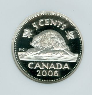 2006 Canada Silver 5 Cents Ngc Pr - 69 Ultra Heavy Cameo photo