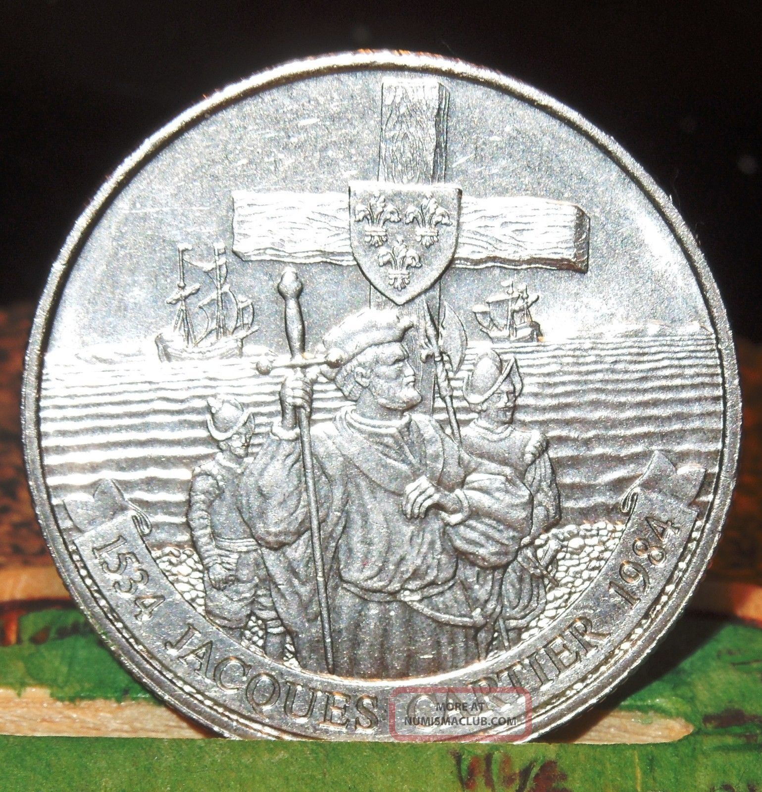 1984 Canada Jaques Cartier Dollar 1984 Canadian 1 Dollar Commemorative Coin