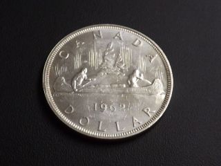 1962 Canadian Silver Dollar In Absolutely Spectacular Coin photo