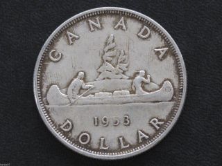 1953 Canada Silver Dollar Sf Elizabeth Ii Canadian Coin D7126 photo