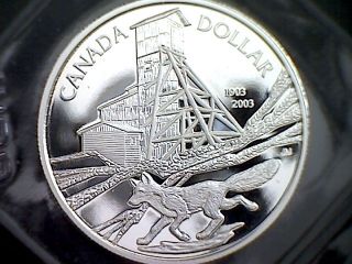 Canada Silver Dollar 2003 Pf Uhc Cobalt Discovery photo