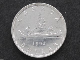 1952 Canada Silver Dollar Georgivs Vi Canadian Coin D7123 photo