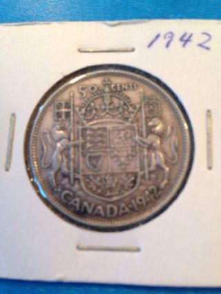 1942 Canada Silver Half Dollar photo