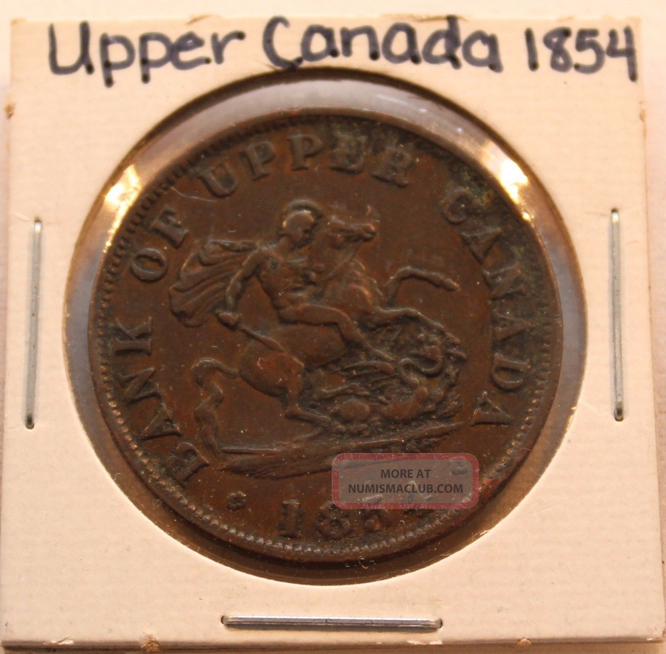 1854 Bank Of Upper Canada: Half Penny Token John Pinches And Sons London Coins: Canada photo