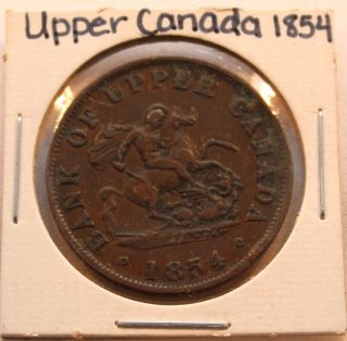 1854 Bank Of Upper Canada: Half Penny Token John Pinches And Sons London photo