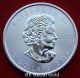 Silver Coin 1 Oz 2014 Canada Canadian Maple Leaf.  9999 Fine Radial Lines Rays Bu Coins: Canada photo 3