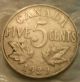 1929 5c Canada 5 Cents Coins: Canada photo 2