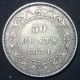 1874 Newfoundland 50 Cents Rare Grade Silver Coin Km 6 Coins: Canada photo 1