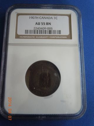 1907 Canada Large Cent Graded By Ngc As Au 55 Bn - (us Only) photo