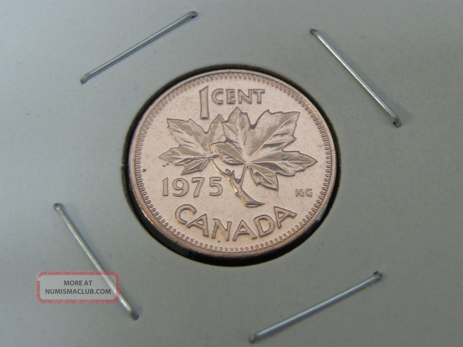 1975 Specimen Red Canadian Canada Maple Leaf Elizabeth Ii Penny One 1 Cent 1975-specimen-red-canadian-canada-maple-leaf-elizabeth-ii-penny-one-1-cent