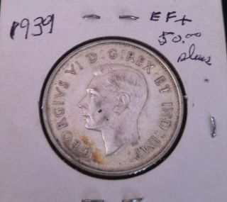 1939 Canada Silver 50 Cents Coin photo