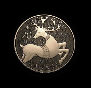 2012 Canada $20 Coin 9999 Silver Coin Reindeer Coin Gorgeous photo