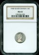1968 Canada Silver 10 Cents Ngc Ms65 Cameo Coins: Canada photo 1