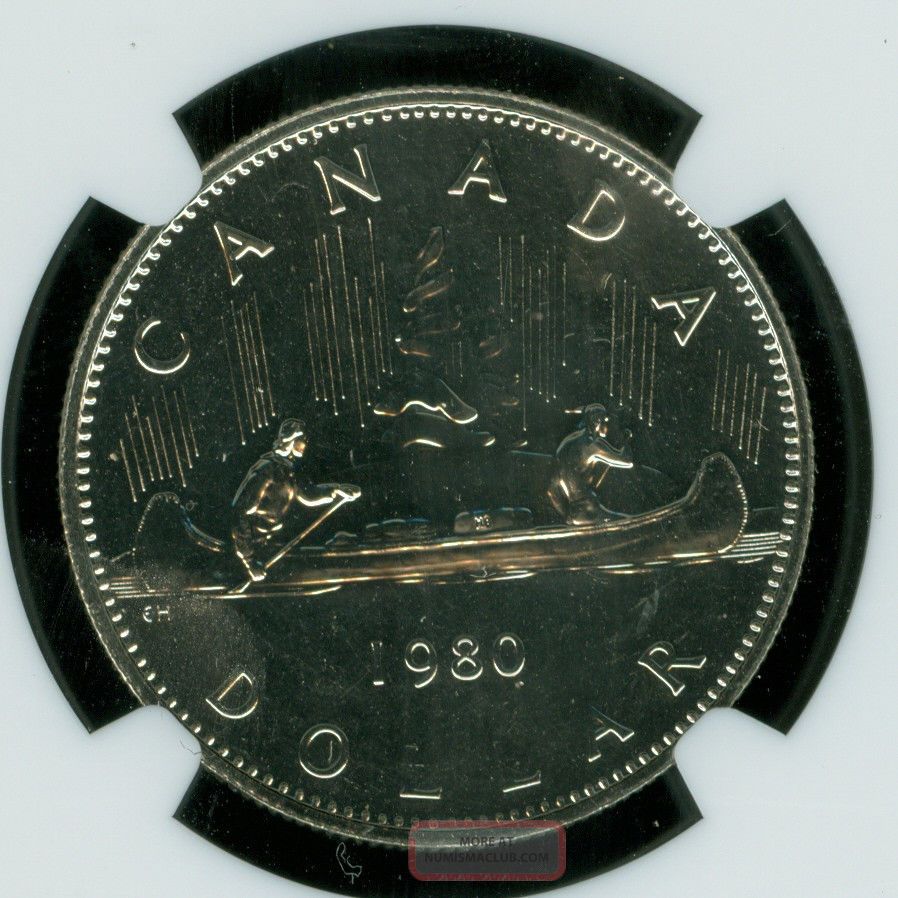 1980 Canada $1 Clad Dollar Ngc Ms67 2nd Finest Graded Coins: Canada photo