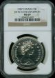 1987 Canada Silver Dollar John Davis $1 Ngc Ms69 Finest Graded Pop - 2 Coins: Canada photo 1